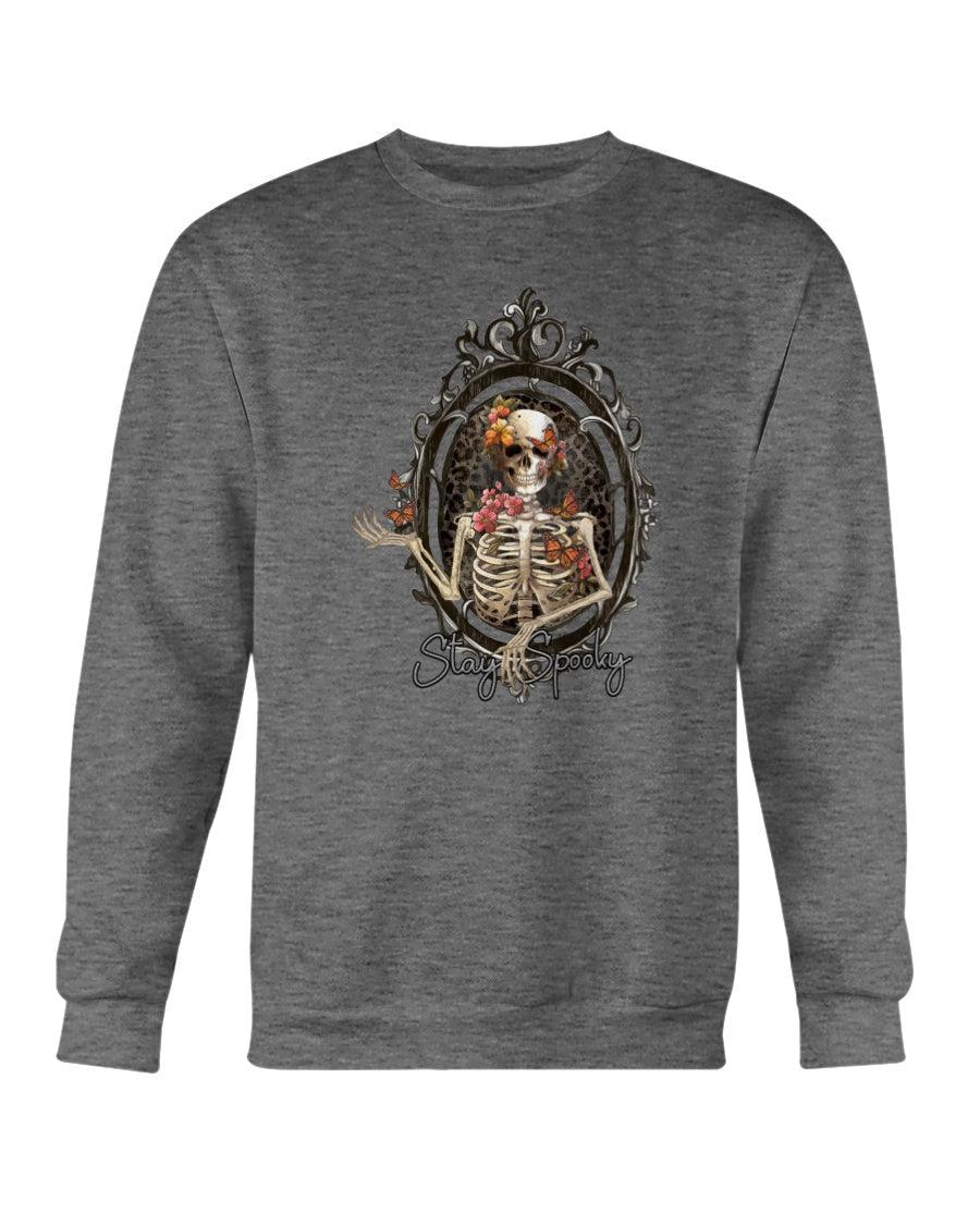 Stay Spooky Skeleton in Vintage Frame Halloween Crewneck Sweatshirt
