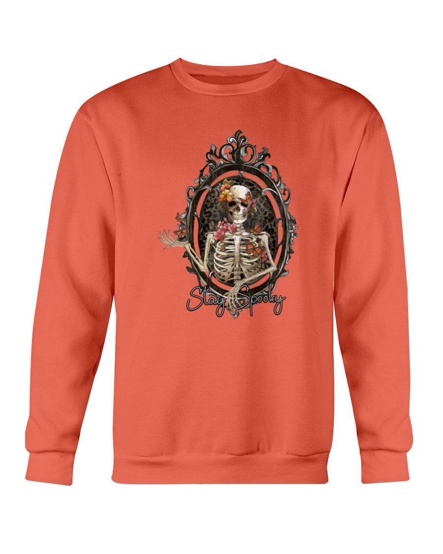 Stay Spooky Skeleton in Vintage Frame Halloween Crewneck Sweatshirt