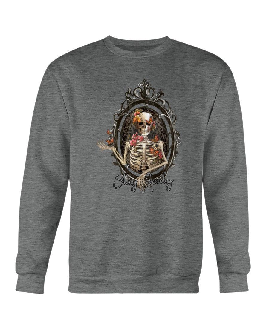 Stay Spooky Skeleton in Vintage Frame Halloween Crewneck Sweatshirt