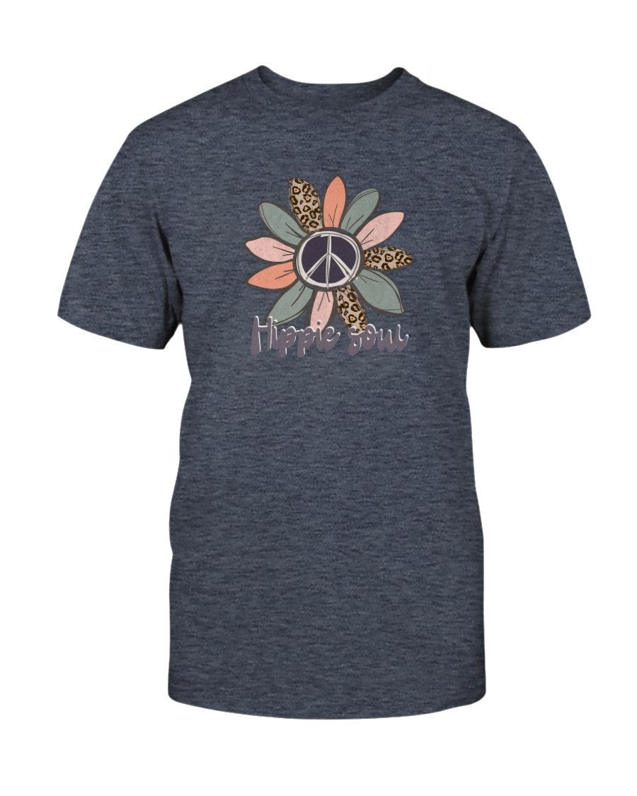 Sunflower Peace Sign Hippie Soul Retro T-Shirt