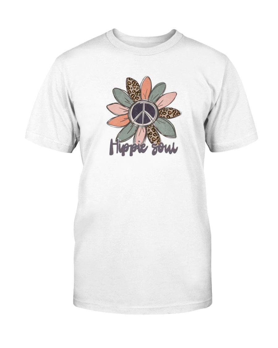 Sunflower Peace Sign Hippie Soul Retro T-Shirt