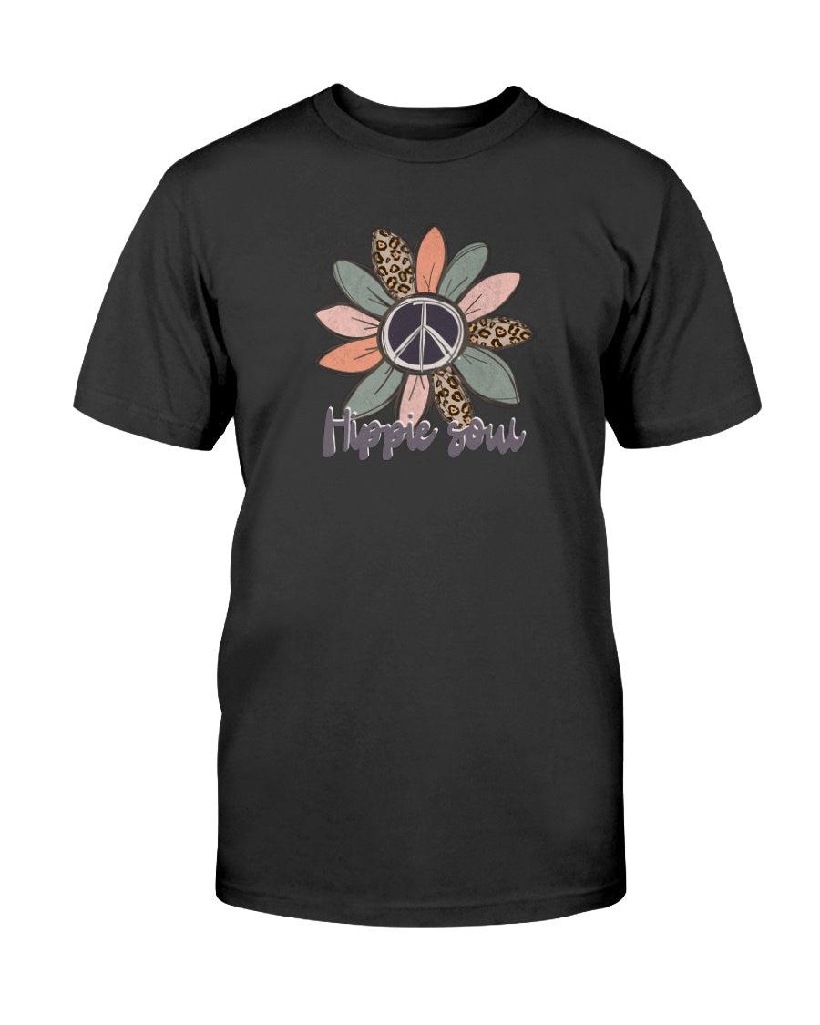 Sunflower Peace Sign Hippie Soul Retro T-Shirt