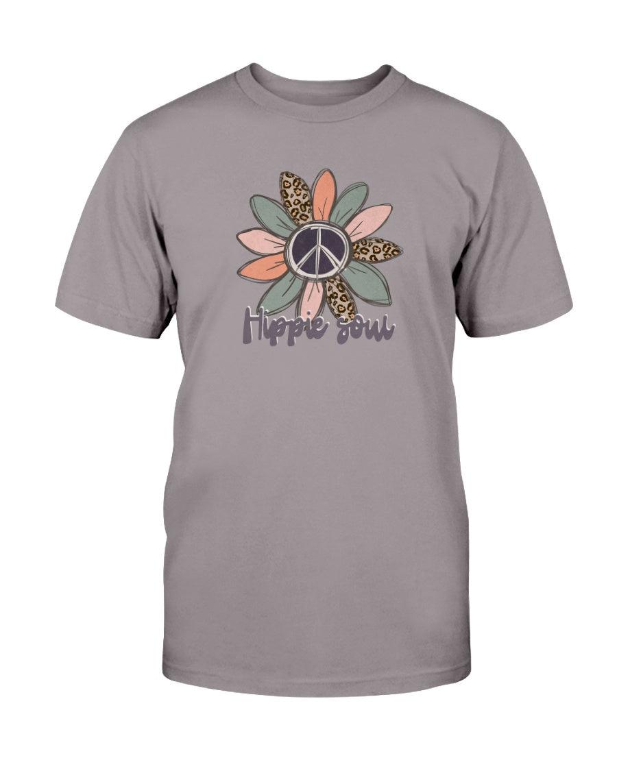 Sunflower Peace Sign Hippie Soul Retro T-Shirt