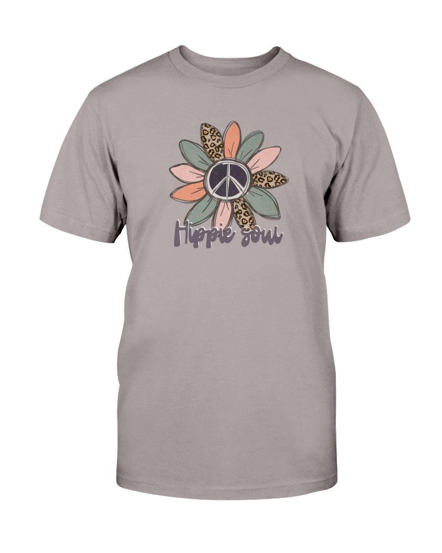 Sunflower Peace Sign Hippie Soul Retro T-Shirt