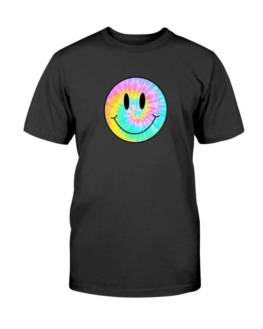 Tie-Dye Smiley Face Retro Aesthetic T-Shirt