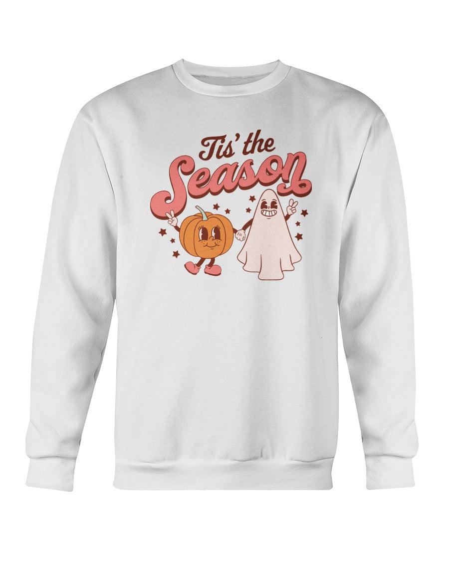 Tis the Season Pumpkin and Ghost Halloween Crewneck Sweatshirt