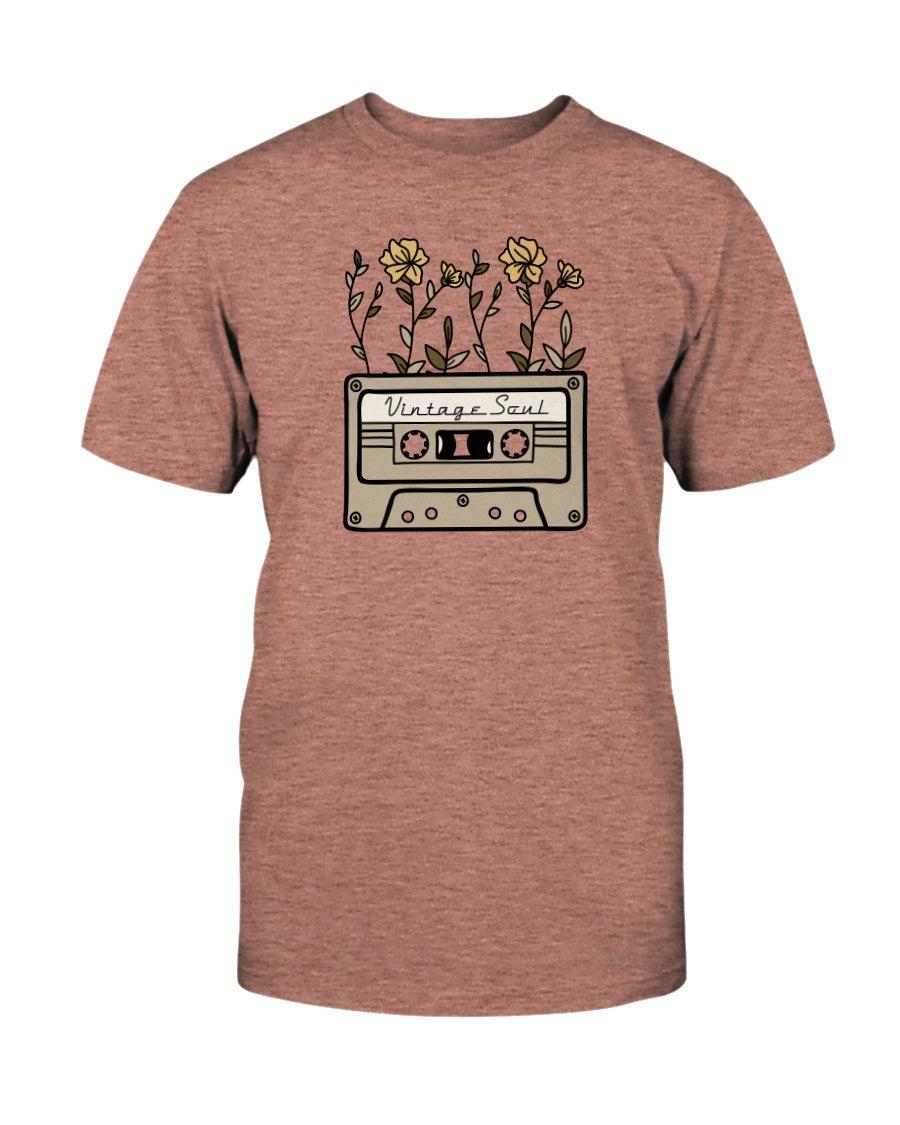 Vintage Soul Cassette Tape Wild Flowers Retro Aesthetic T-Shirt