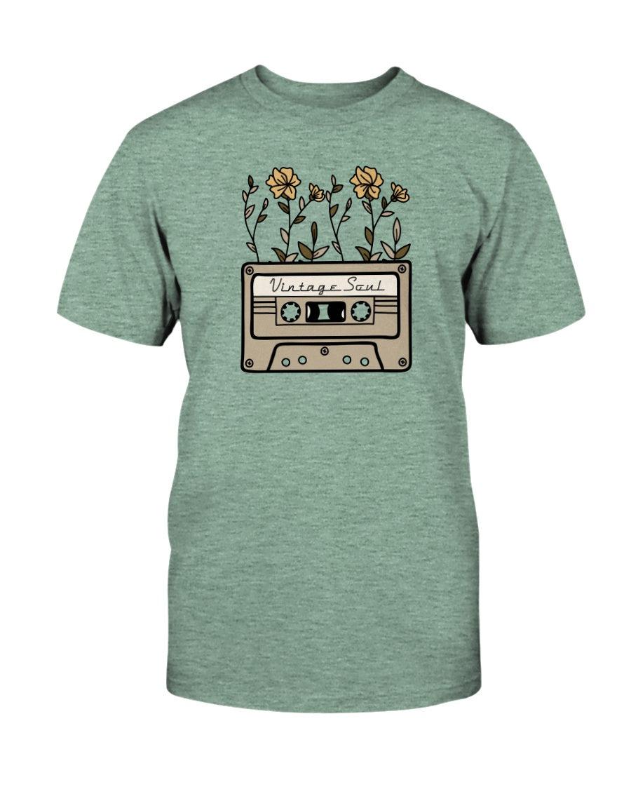 Vintage Soul Cassette Tape Wild Flowers Retro Aesthetic T-Shirt