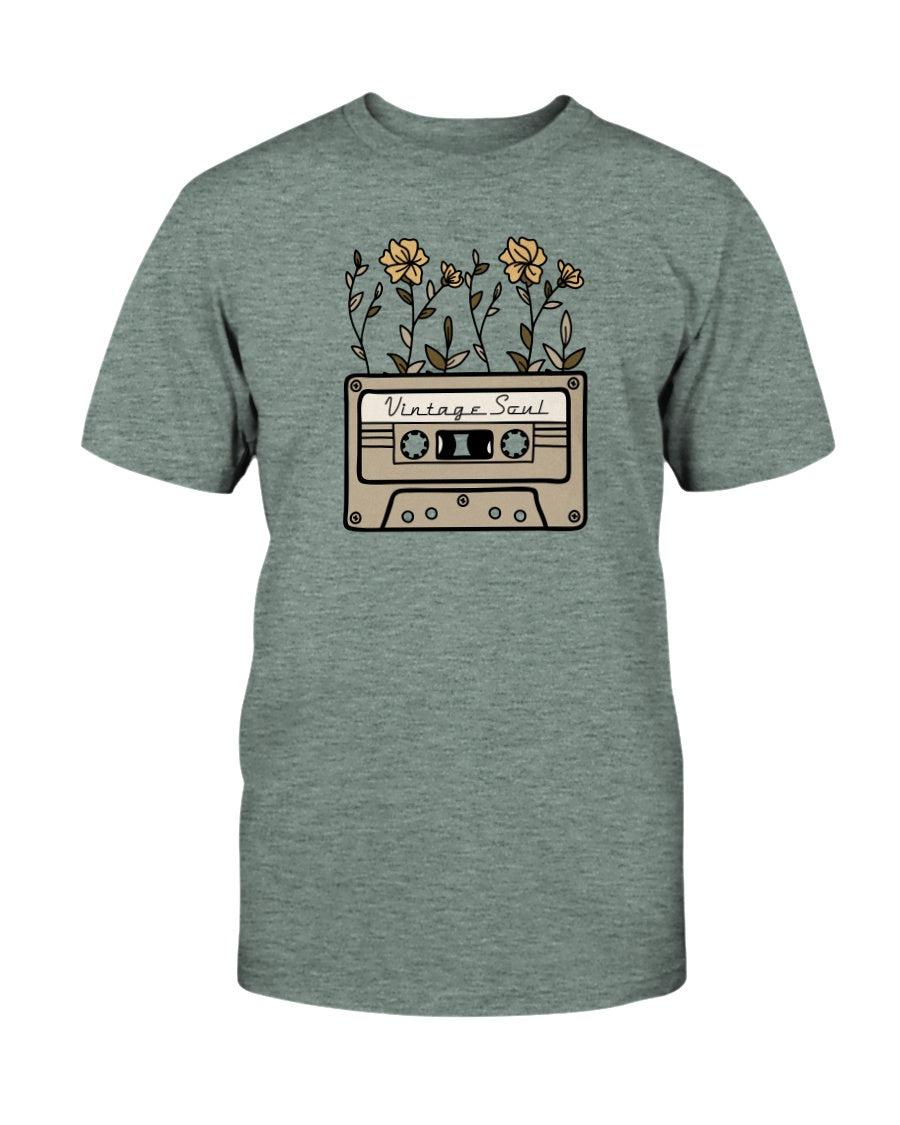 Vintage Soul Cassette Tape Wild Flowers Retro Aesthetic T-Shirt