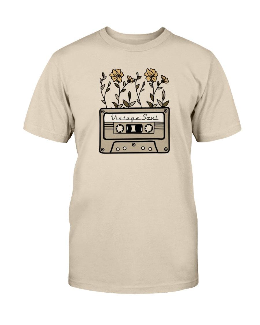 Vintage Soul Cassette Tape Wild Flowers Retro Aesthetic T-Shirt