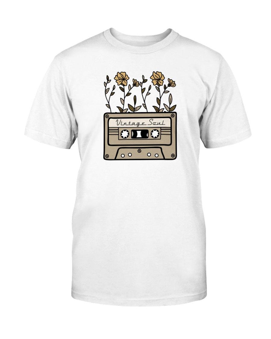 Vintage Soul Cassette Tape Wild Flowers Retro Aesthetic T-Shirt