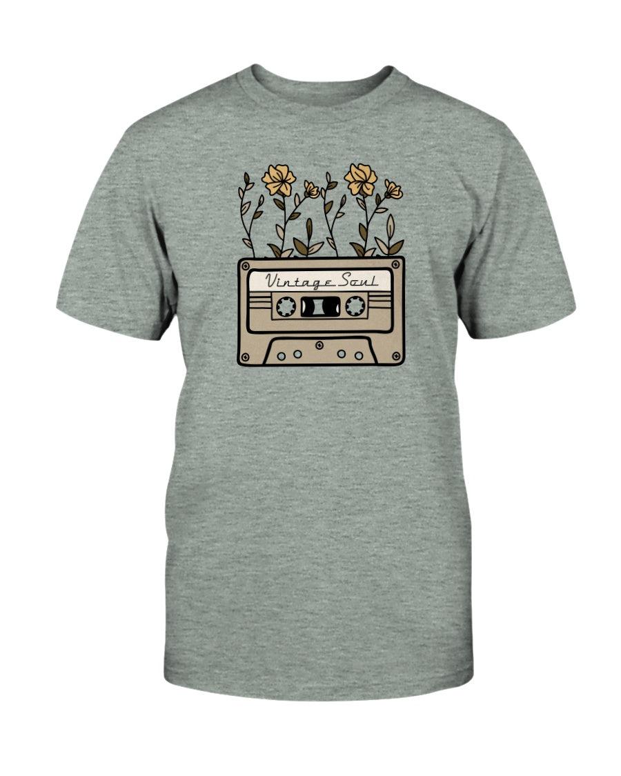 Vintage Soul Cassette Tape Wild Flowers Retro Aesthetic T-Shirt