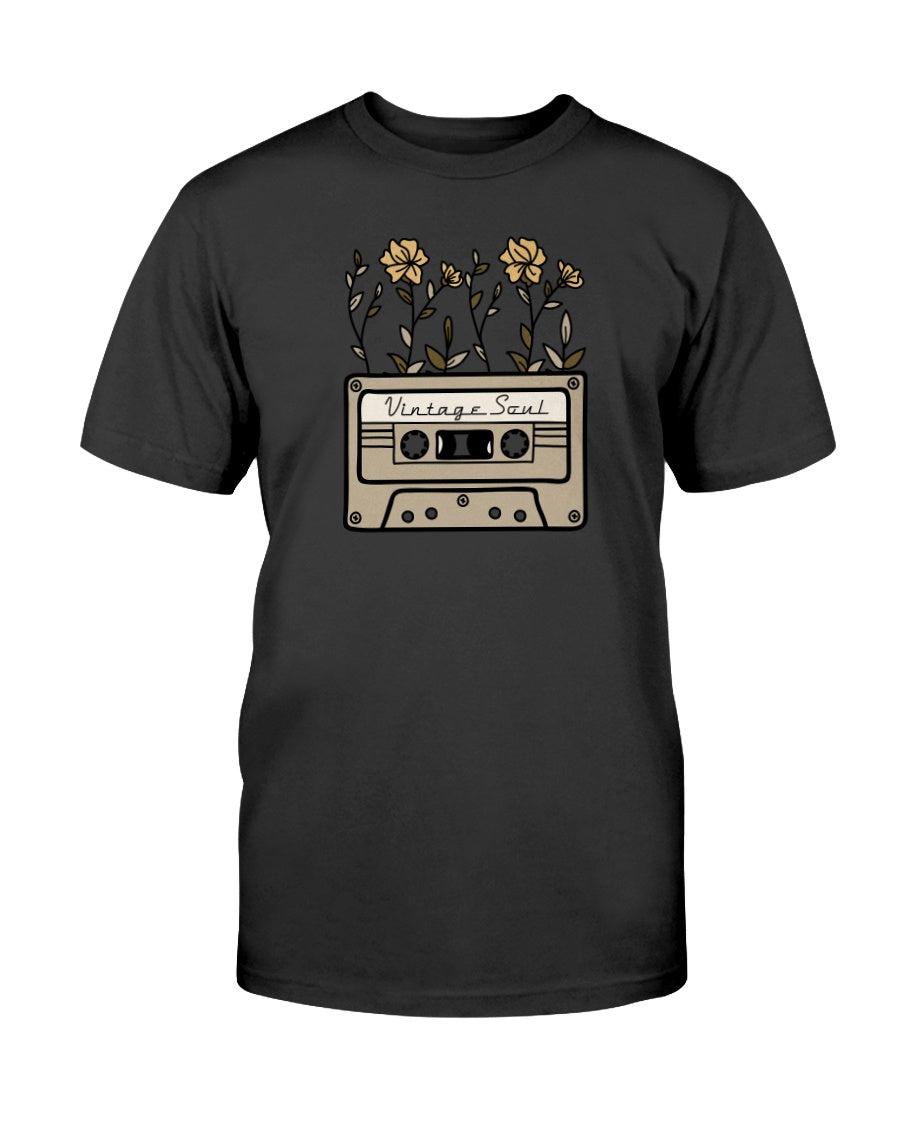 Vintage Soul Cassette Tape Wild Flowers Retro Aesthetic T-Shirt