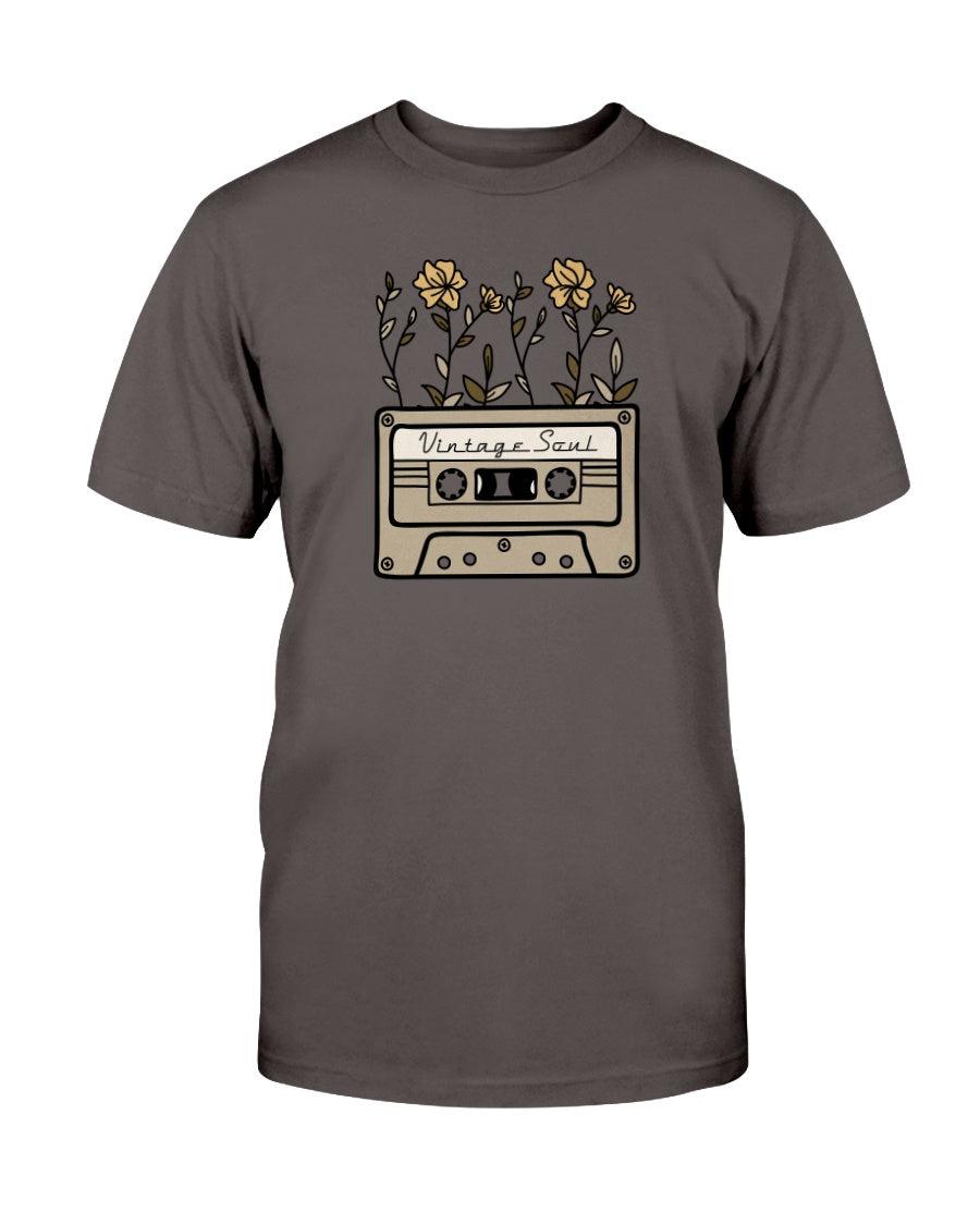 Vintage Soul Cassette Tape Wild Flowers Retro Aesthetic T-Shirt
