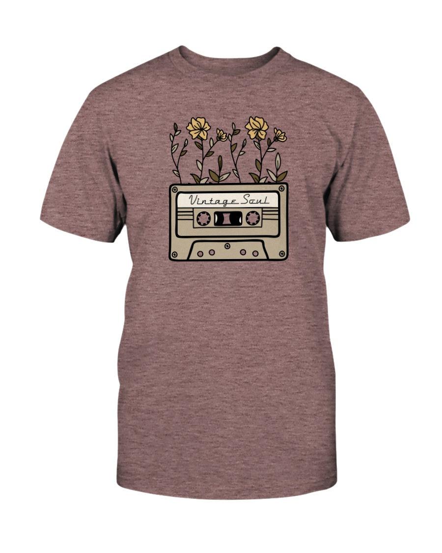 Vintage Soul Cassette Tape Wild Flowers Retro Aesthetic T-Shirt