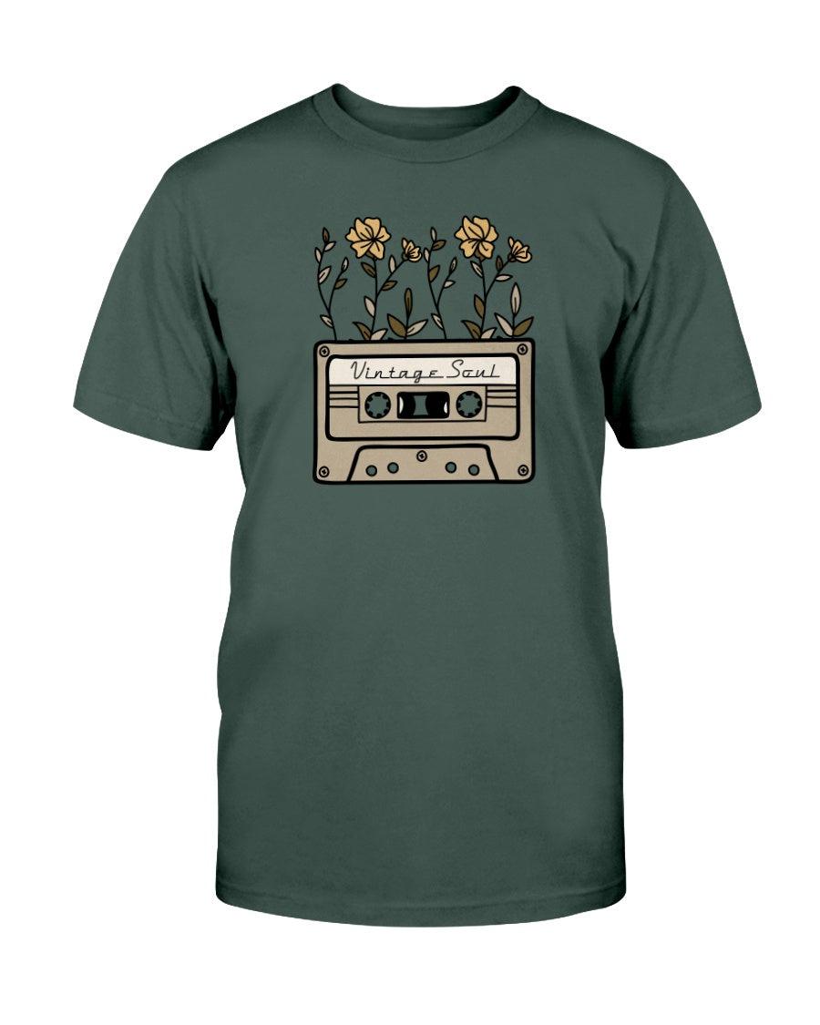 Vintage Soul Cassette Tape Wild Flowers Retro Aesthetic T-Shirt
